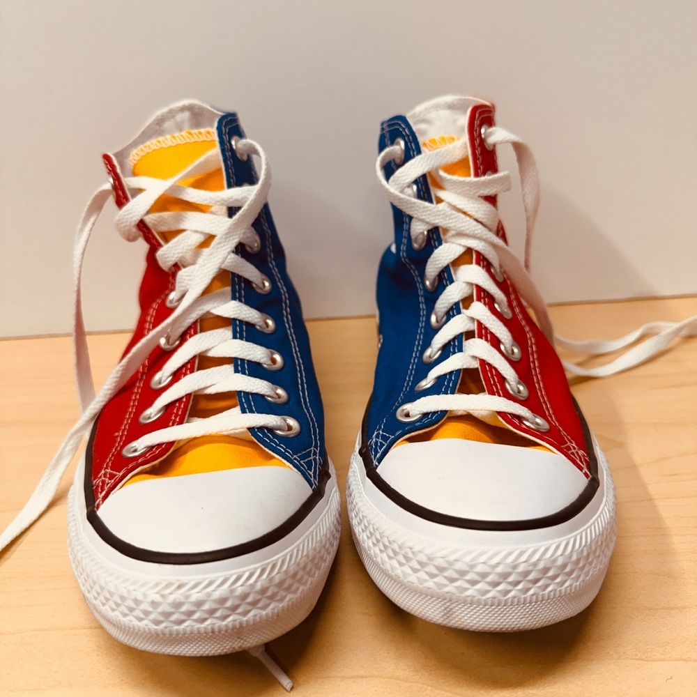Converse Chuck Taylor High Top Primary Colorblock Sneakers Unisex Size W 9 M 7 - Picture 7 of 7